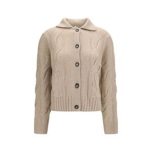 Allude Beige Cashmere Women's Cardigan